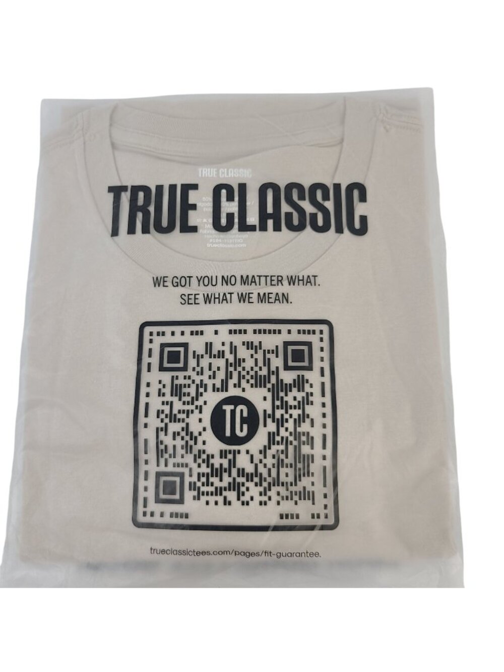 NEW True Classic Men's Stone Sz XL Crew Neck T-Shirt 60% Cotton 40% Polyester